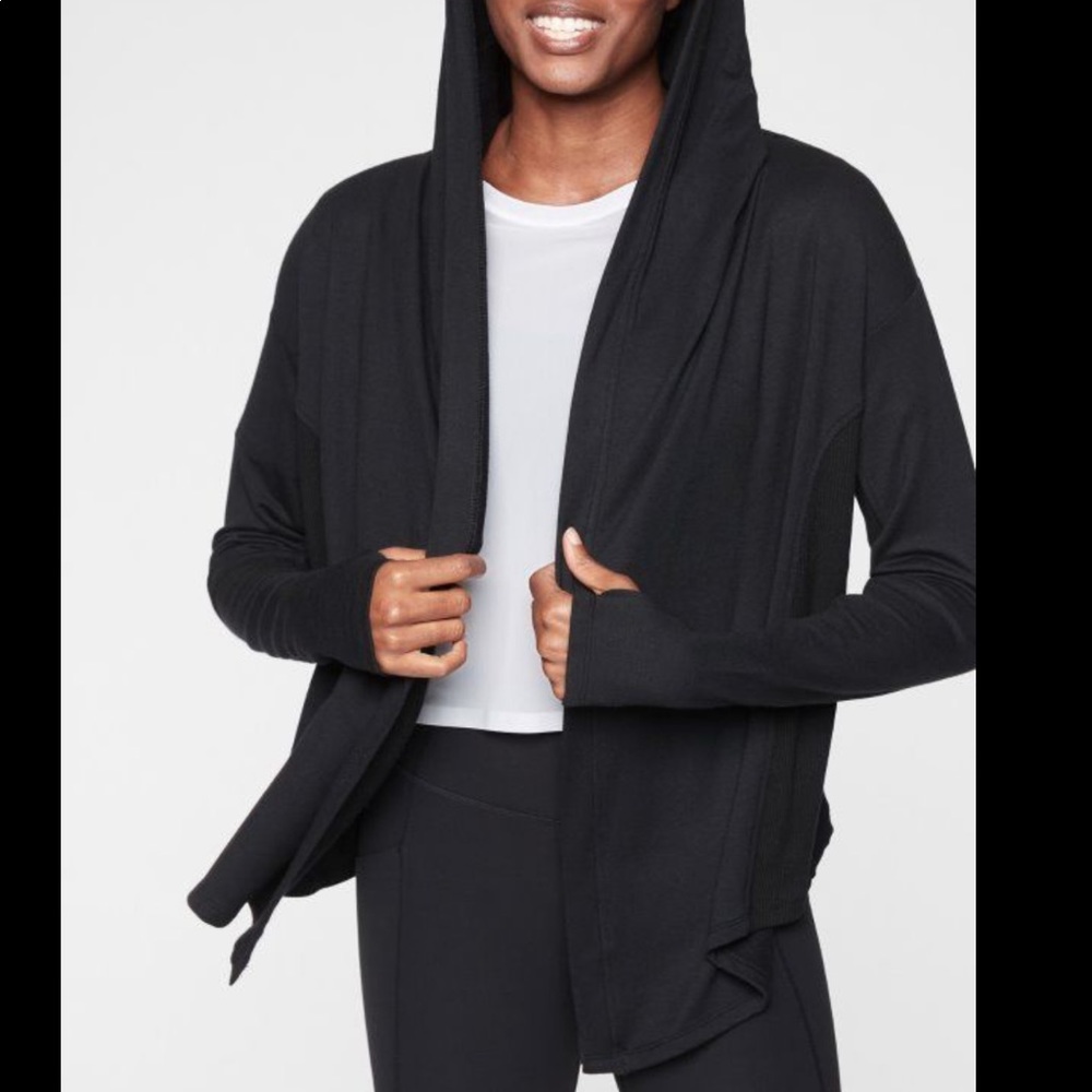 Athleta Nirvana Hooded Wrap Sweater Sweatshirt